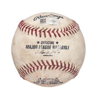2014 Buster Posey Game Used Baseball Hit For a Double on 8/21/14 at Wrigley Field (MLB Authenticated)